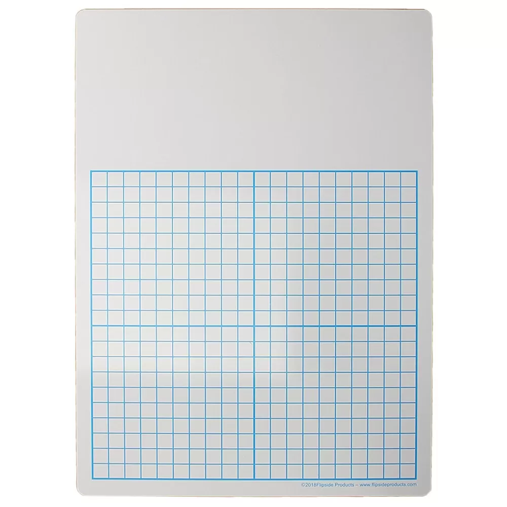 Flipside Products 1/2" Graph w/Work Space Melamine Dry-Erase Whiteboard, 11" x 16", Pack of 3 (FLP11162-3) Flash Sale