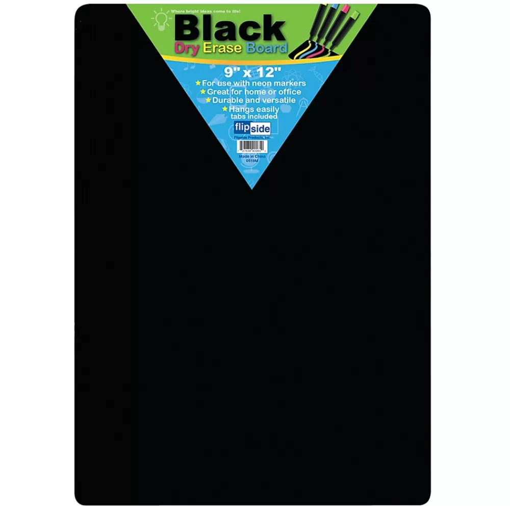 Flipside Products Black Melamine Mobile Dry-Erase Whiteboard, 9" x 12", Pack of 4 (FLP40065-4) Best