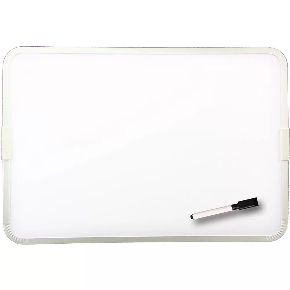 Flipside Products 2-Sided Magnetic Plastic Dry-Erase Whiteboard, Aluminum Framed, 9" x 12", Pack of 3 (FLP18732-3) Outlet