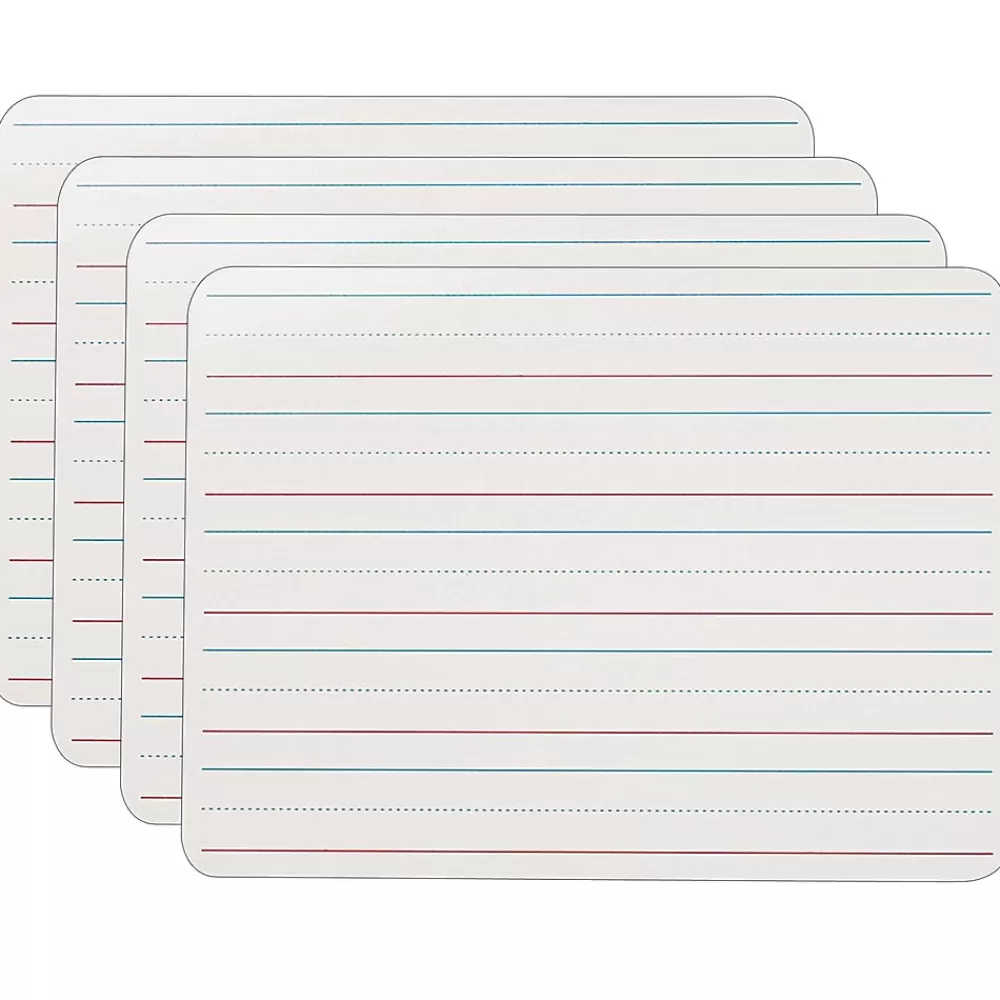 Flipside Products 2-Sided Plastic Mobile Dry-Erase Whiteboard, 9" x 12", Pack of 4 (FLP10034-4) Flash Sale
