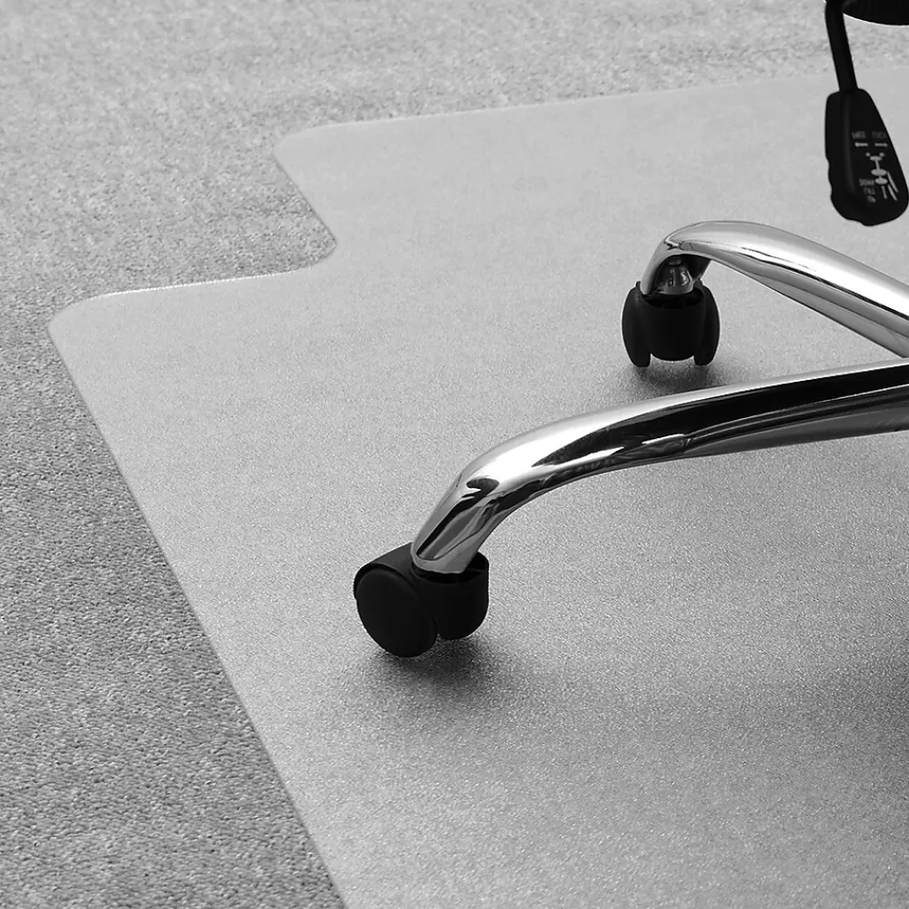 Floortex Cleartex Unomat Carpet & Hard Floor Chair Mat with Lip, 35" x 47", Low-Pile, Clear (128920LRA) Hot