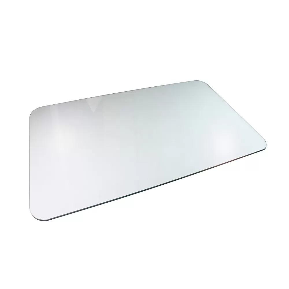 Floortex Glaciermat Carpet & Hard Floor Chair Mat, 36" x 40", Crystal Clear Glass (NCCMFLGL0012) New