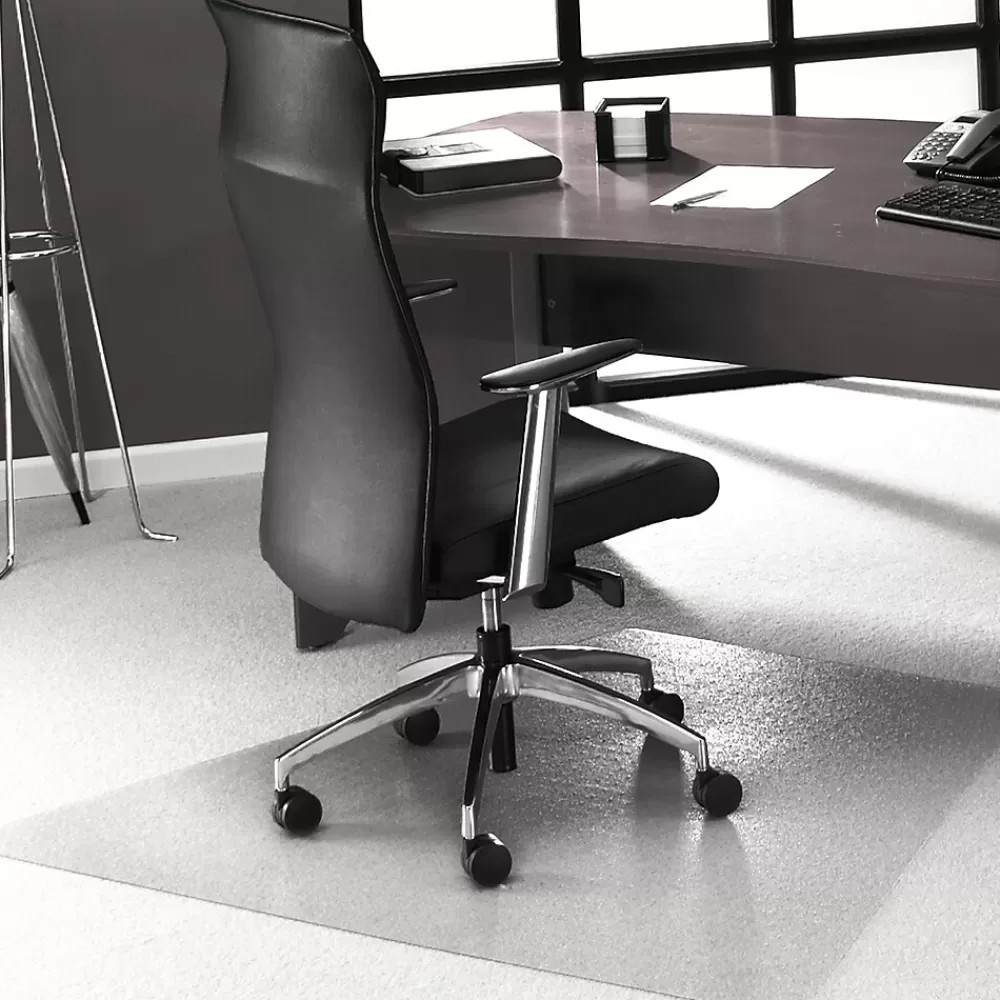 Floortex Ultimat Carpet Chair Mat, 48" x 60", Designed for Low/Medium-Pile Carpet, Clear Polycarbonate (1115023TR) Discount