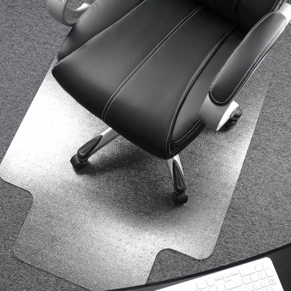 Floortex Ultimat Carpet Chair Mat with Lip, 48" x 60", Designed for Medium-Pile Carpet, Clear Polycarbonate (1115227LR) Hot
