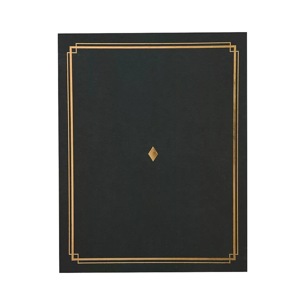 Gartner Studios Certificate Holders, 8.5" x 11", Black/Gold, 6/Pack (35003) Outlet