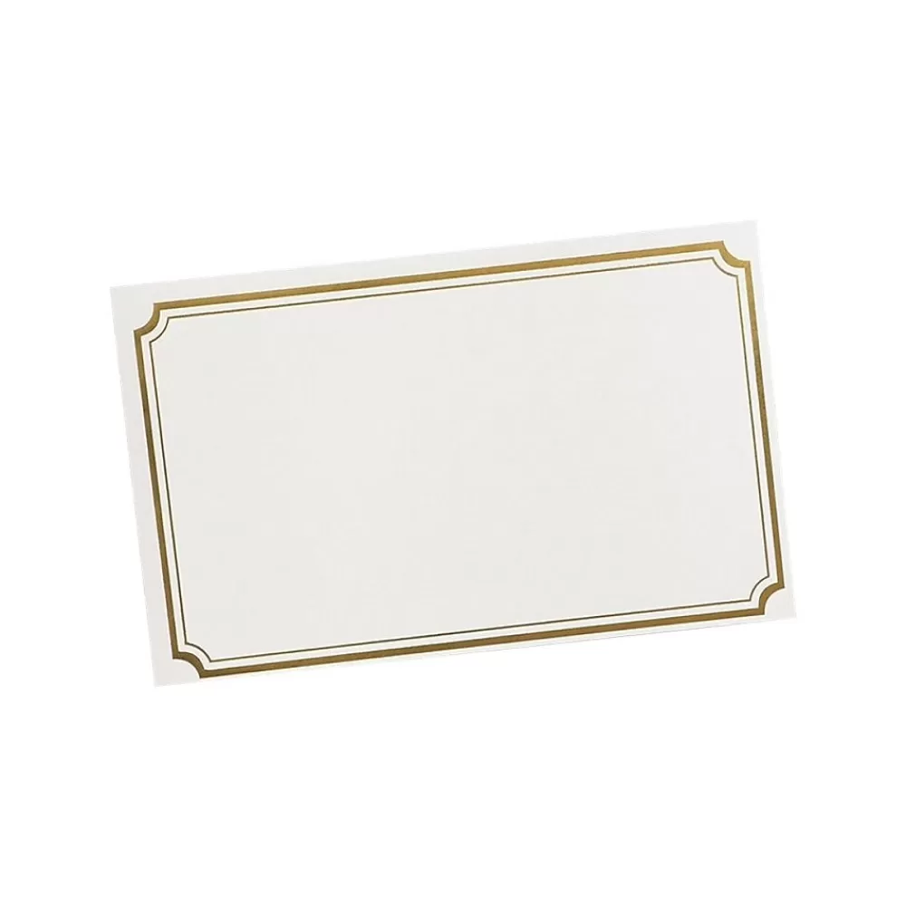 Gartner Studios Certificates, 5" x 8", Gold/White, 10/Pack(73871) Outlet