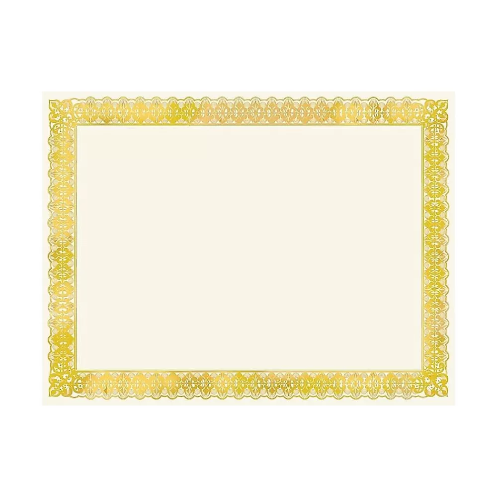 Gartner Studios Certificates, 8.5" x 11", Ivory/Gold, 15/Pack (36004-S) Best