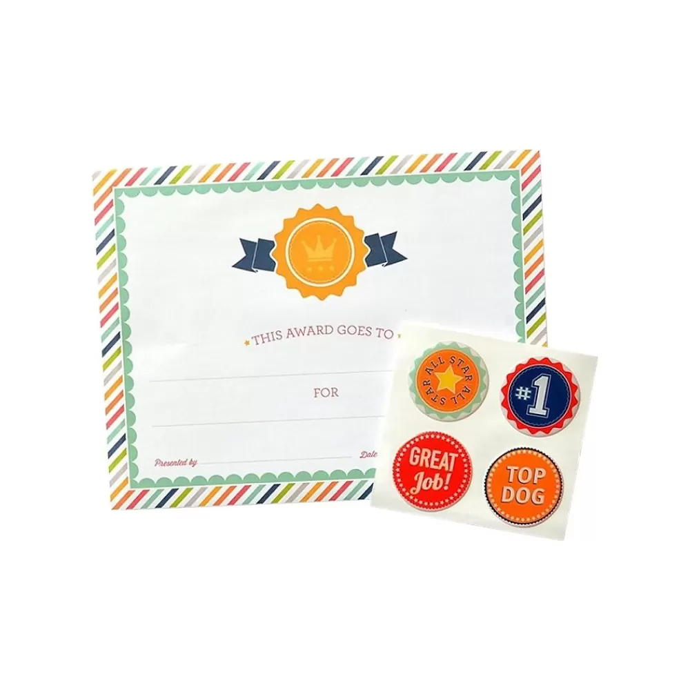 Gartner Studios Certificates, 8.5" x 11", Orange/Blue/White/Green, 12/Pack (73865) Discount