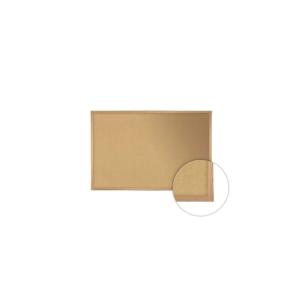 Ghent 3' H x 5' W Natural Cork Bulletin Board with Wood Frame (WK35) Sale