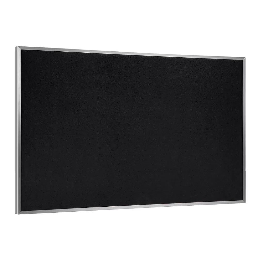 Ghent 4' H x 6' W Recycled Bulletin Board with Aluminum Frame, Black (ATR46-BK) Cheap