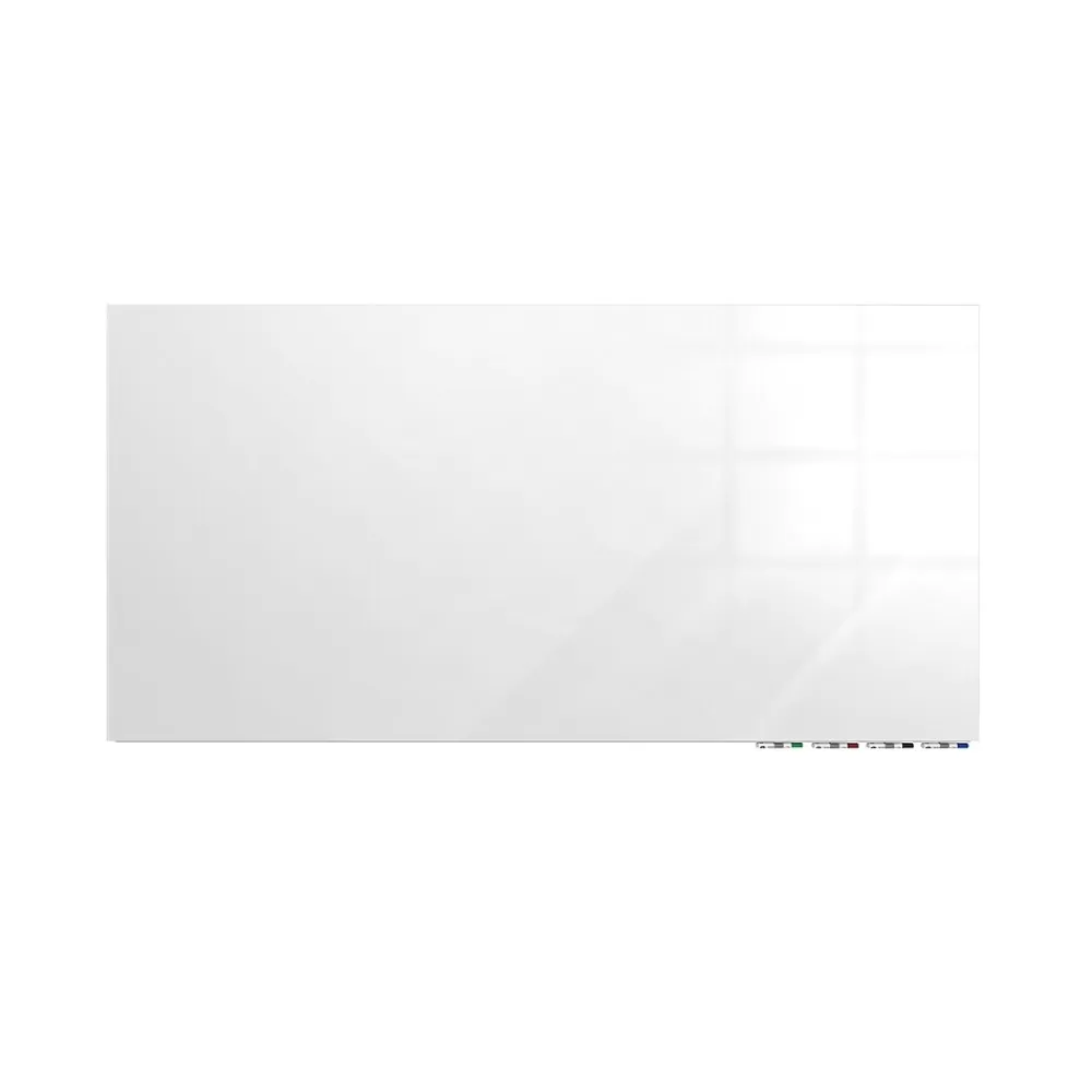 Ghent Aria 4'H x 6'W Low Profile Magnetic Glass Whiteboard, White (ARIASM46WH) Outlet