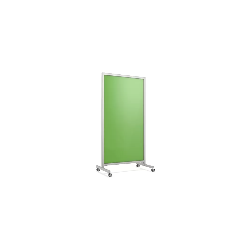 Ghent EZ Glass Mobile Dry-Erase Whiteboard, Aluminum Frame, 75"H x 38"W (EZ1NA7538GN) Store