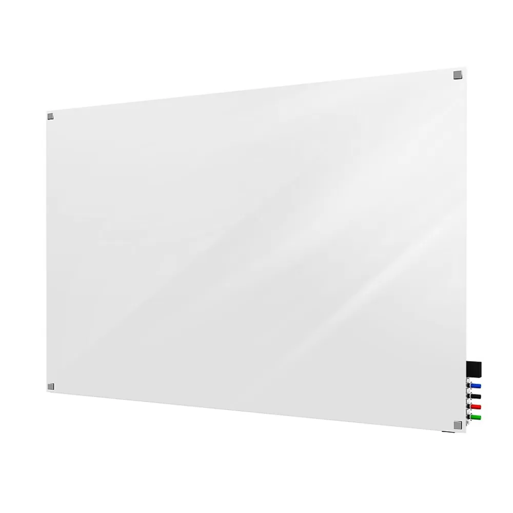 Ghent Harmony 4'H x 6'W Magnetic Glass Whiteboard with Square Corners, White (HMYSM46WH) Cheap