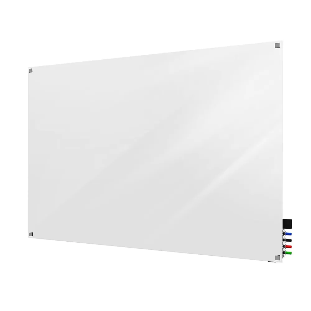 Ghent Harmony Magnetic Glass Whiteboard with Square Corners, 4'H x 5'W, White (HMYSM45WH) Outlet