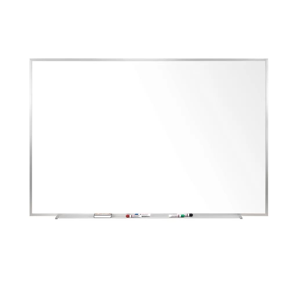 Ghent Magnetic Porcelain Whiteboard, Aluminum Frame, 3' H x 4' W (M1-34-1) Online