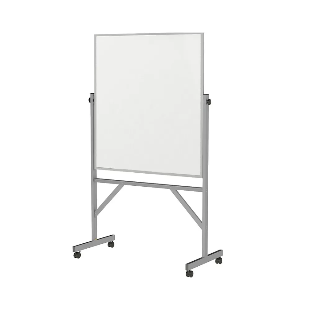 Ghent Steel Mobile Dry-Erase Whiteboard, Aluminum Frame, 4' x 3' (ARMM43) Online