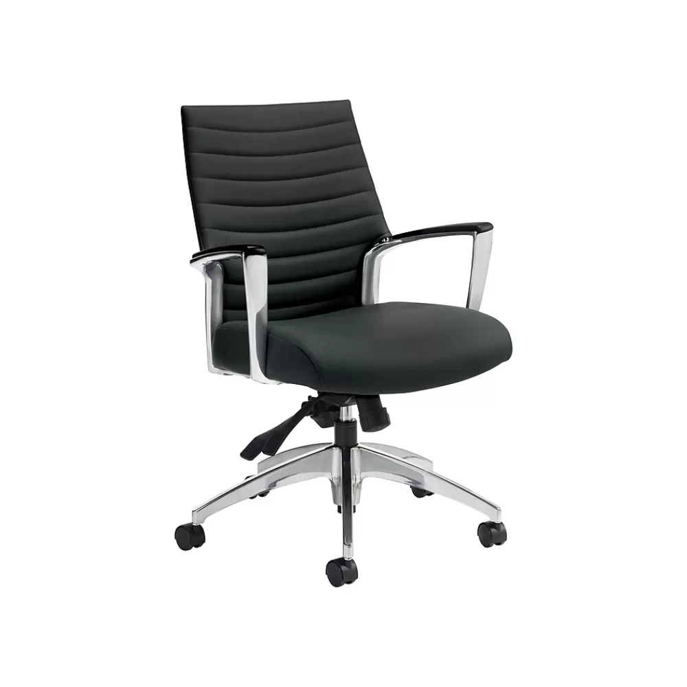 Global Accord Vinyl Executive Chair, Ink Black (26714ALA16F) Best