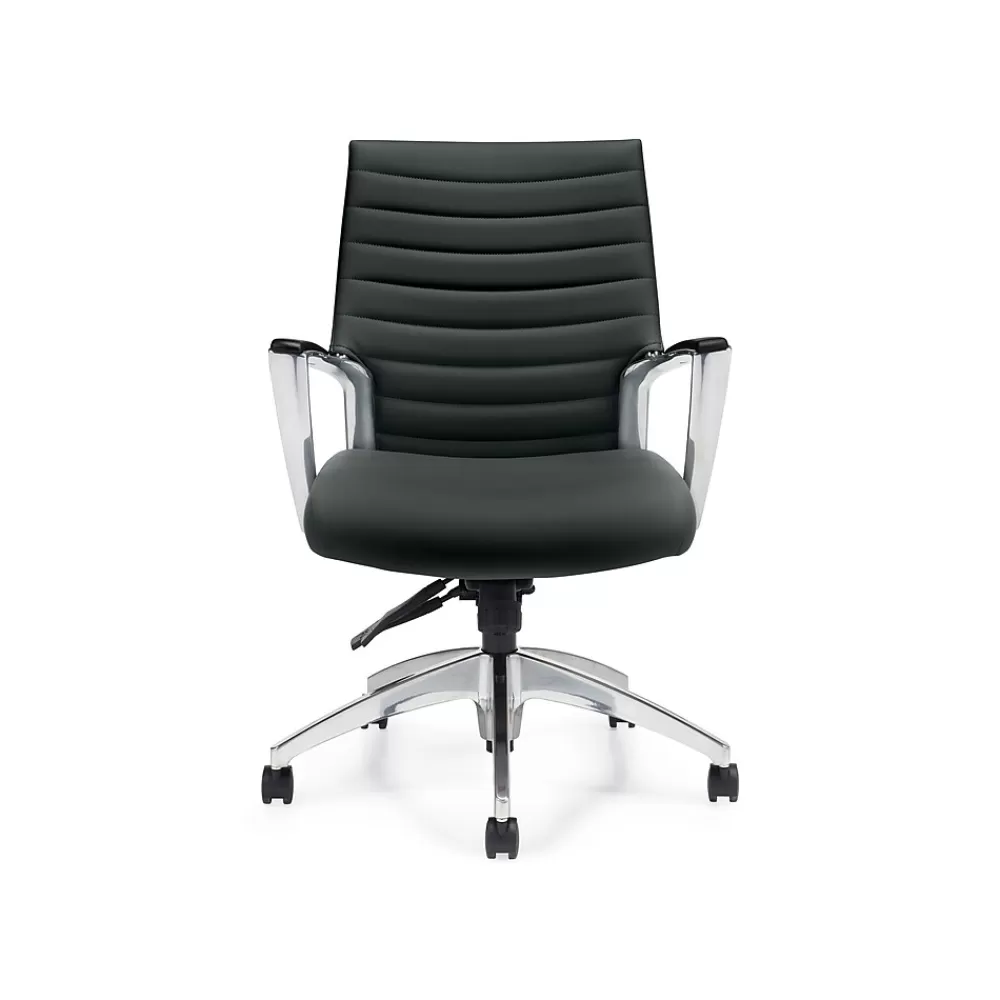 Global Accord Vinyl Executive Chair, Ink Black (26714ALA16F) Best