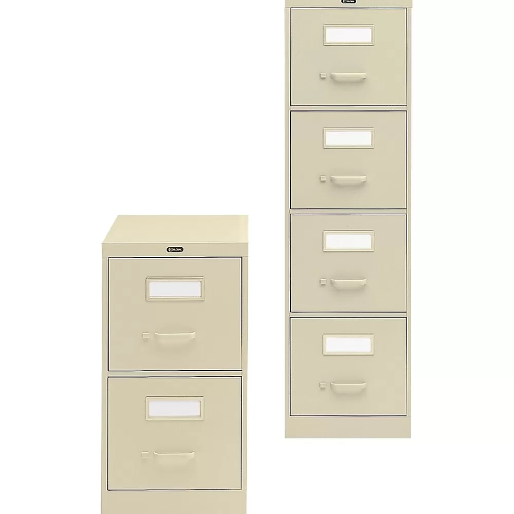 Global 2-Drawer Vertical File Cabinet, 25"D (P25-201) Sale