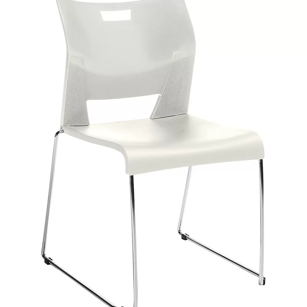 Global Duet 6621 Polypropylene Armless Stacking Chairs, Ivory Clouds, 4/Ct (TD6621CH-IVC) Shop