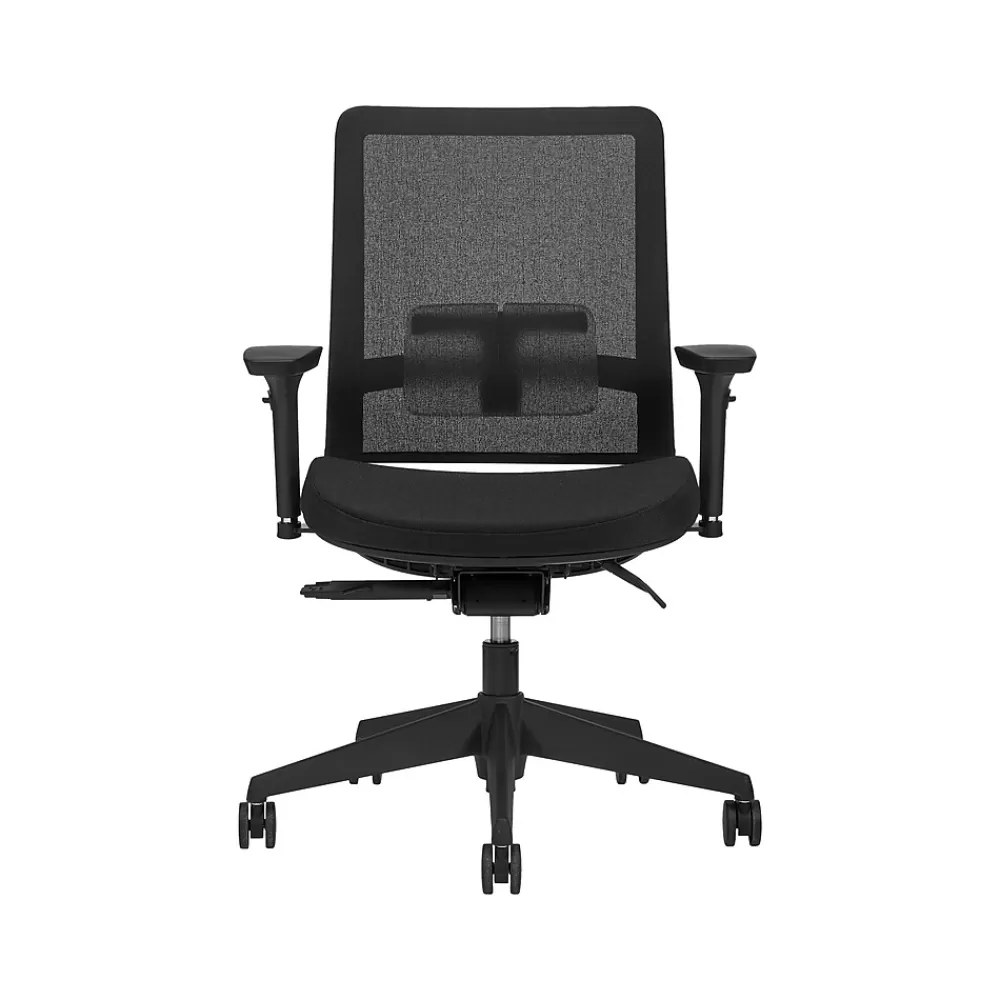 Global Factor Mesh Back Fabric Task Chair, Black (55418BKFU85) New