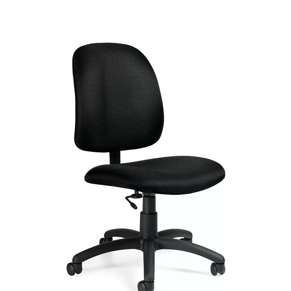 Global Goal Jenny Fabric Low Back Task Chair, Slate Online