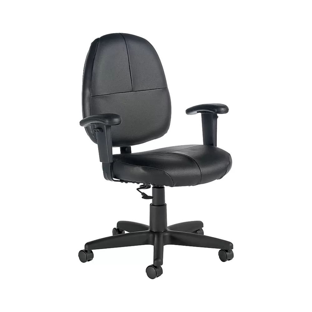 Global Leather Task Chair, Black (8993BK450/550) Best Sale