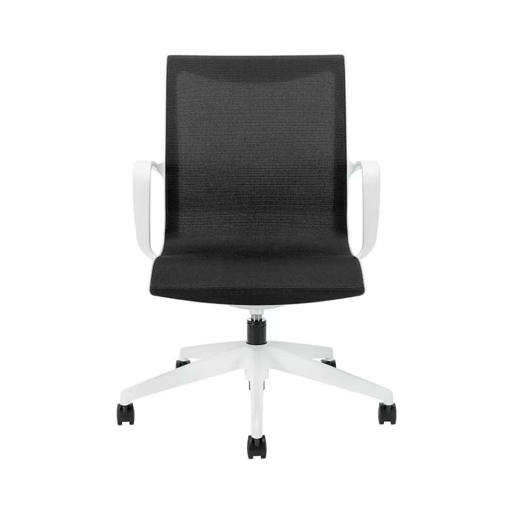 Global Solar Mesh Conference Chair, White/Black (8457MDN) Cheap