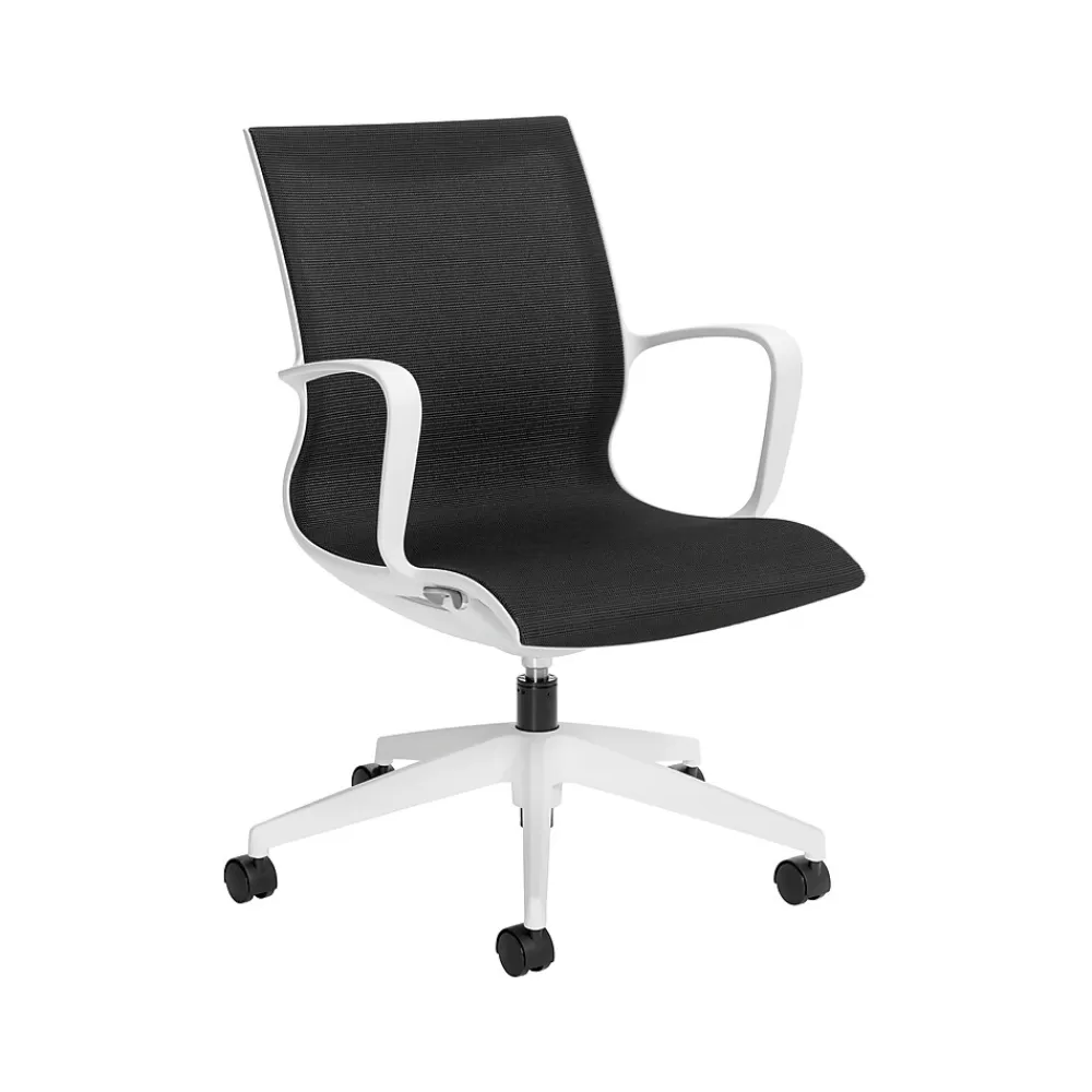 Global Solar Mesh Conference Chair, White/Black (8457MDN) Cheap