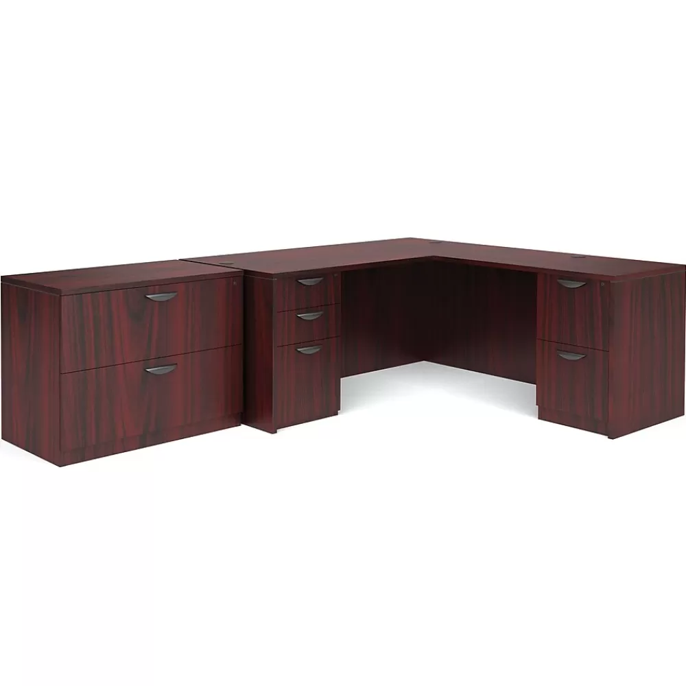 Global Superior BUNDLE14 Workstation, Mahogany Fashion