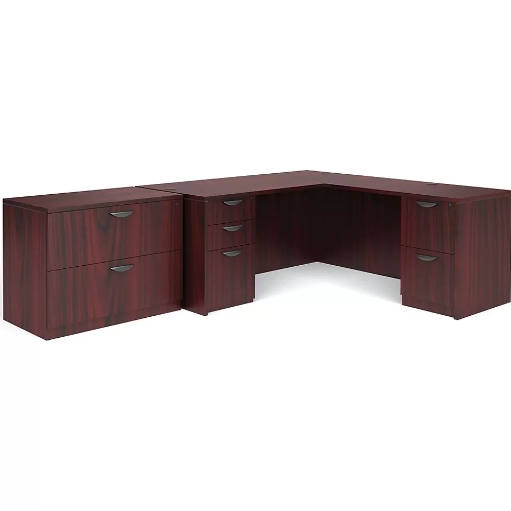 Global Superior BUNDLE14 Workstation, Mahogany Fashion