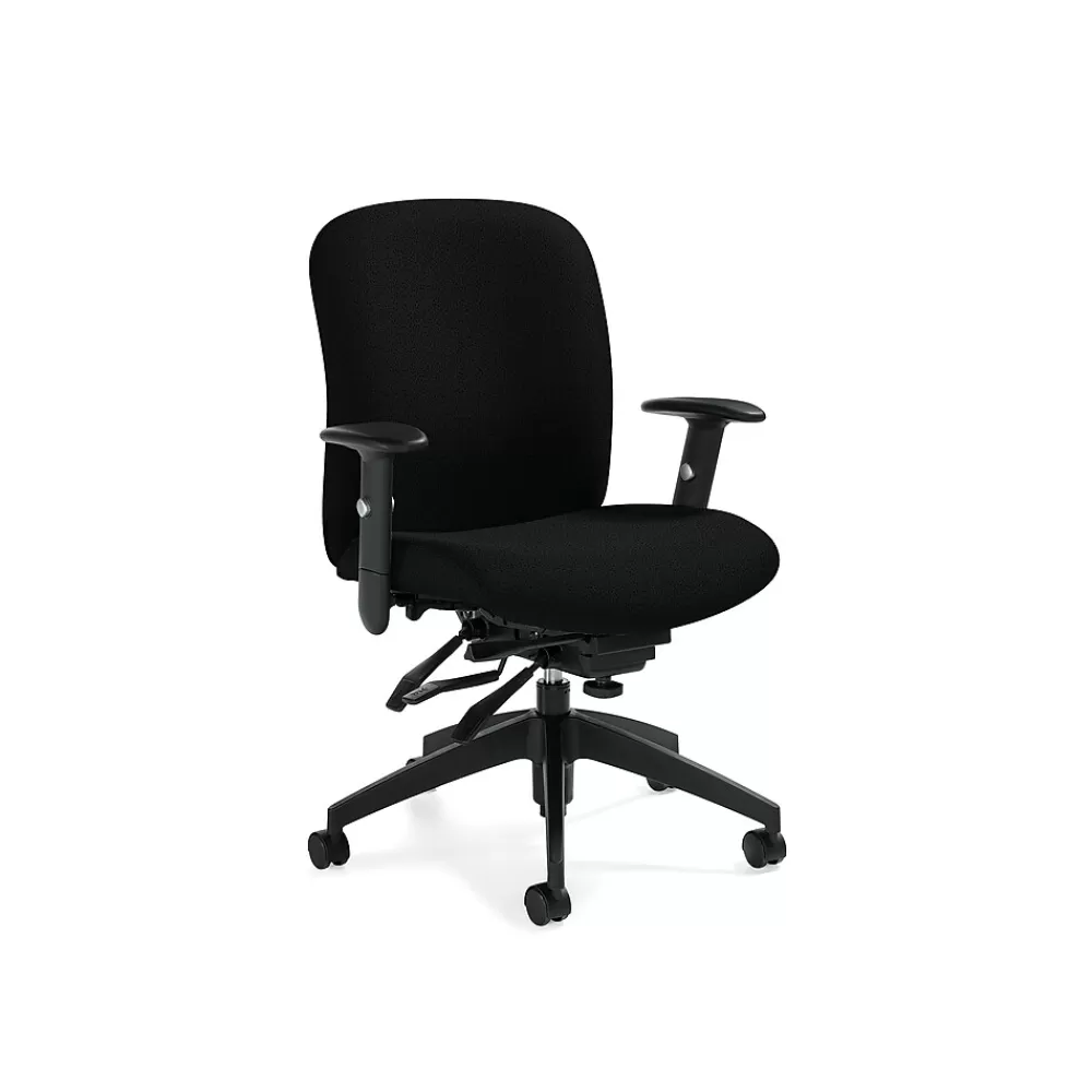 Global Truform Fabric Computer and Desk Chair, Black (QSTS54513BKQL10) Shop