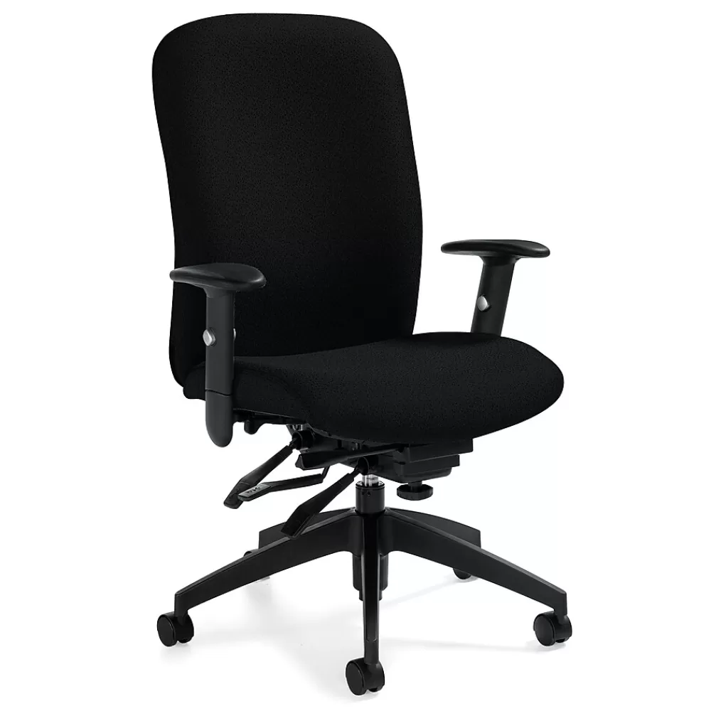 Global Truform Jenny Fabric High Back Multi-Tilter Chair, Vermilion Best