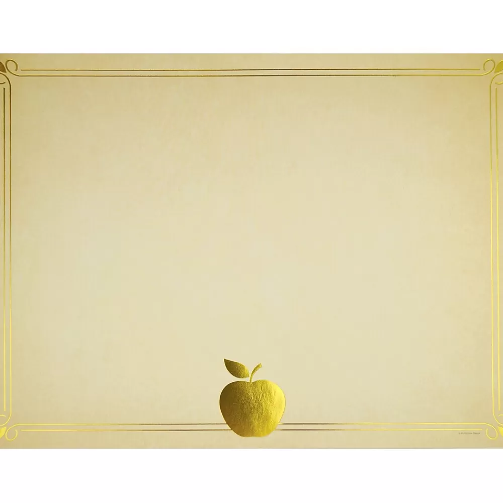 Great Papers Bright Apple Certificates, 8.5" x 11", Yellow/Gold, 15/Pack (2020003) Store