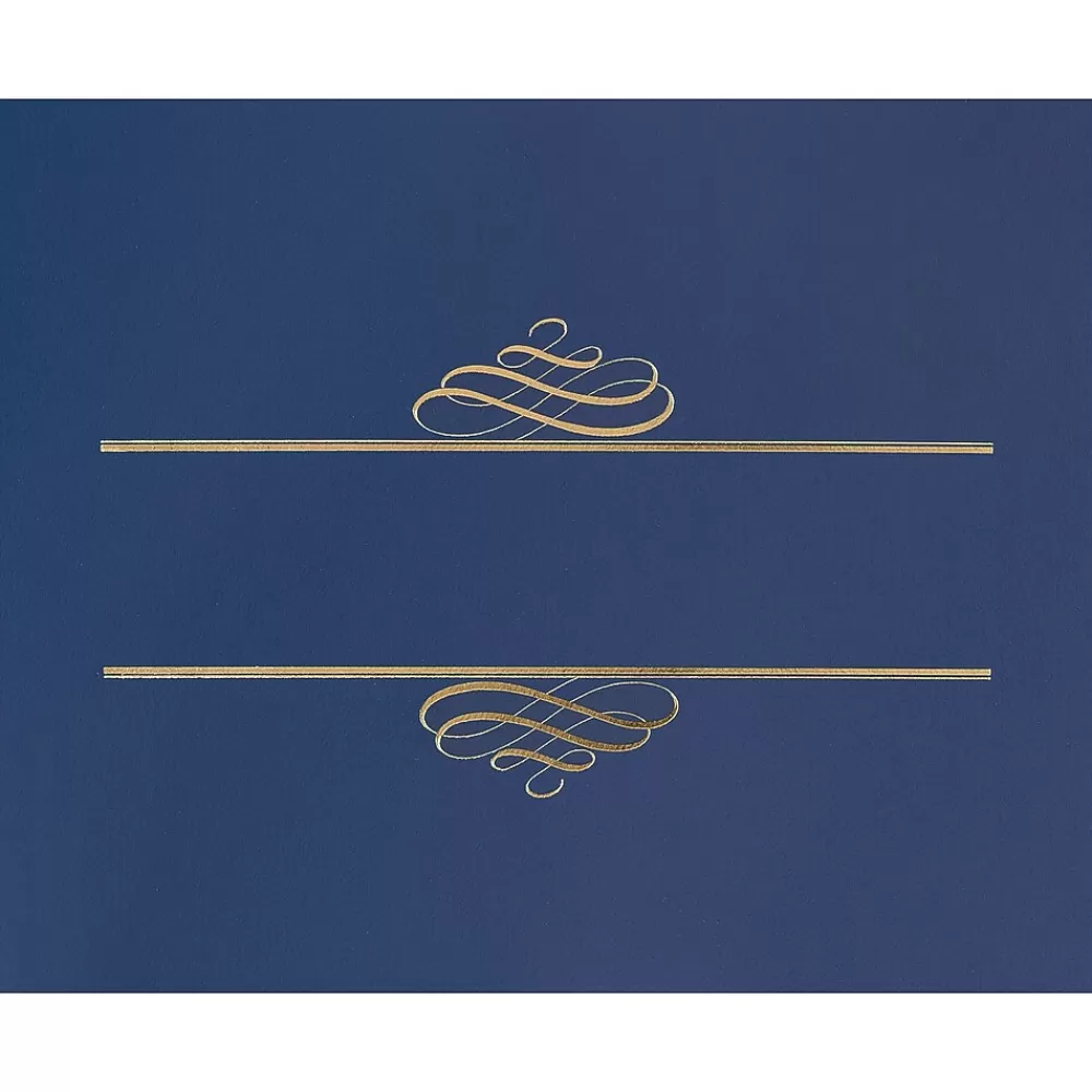 Great Papers Embossed Foil Certificate Holders, 8.5" x 11", Navy, 5/Pack (903119) Hot