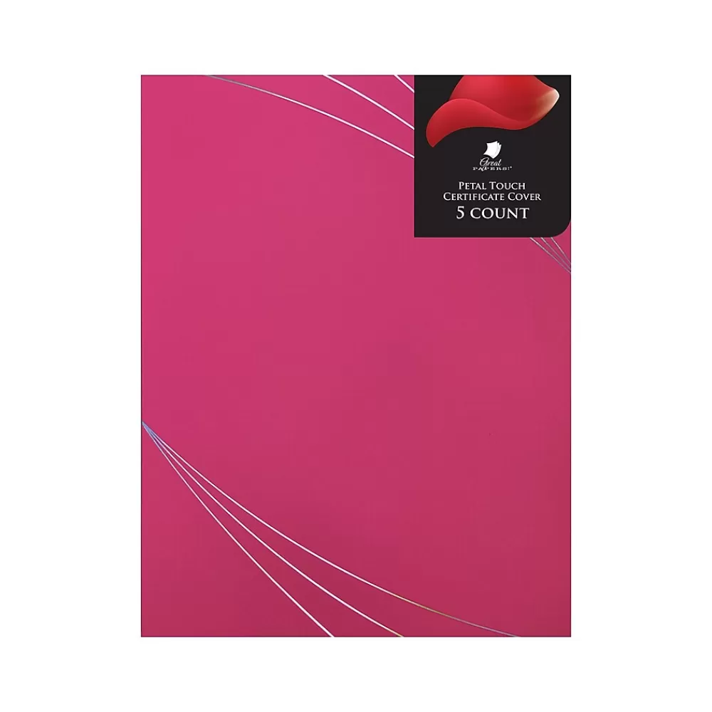 Great Papers Petal Touch Certificate Holders, 9.34" x 12", Pink, 5/Pack (2019000) Cheap