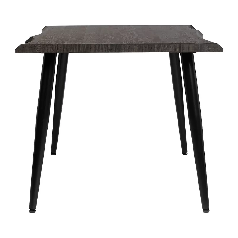 Gry Mattr Capsule 65"W Live Edge Computer Desk, Black Walnut (GMCC-00843) Flash Sale