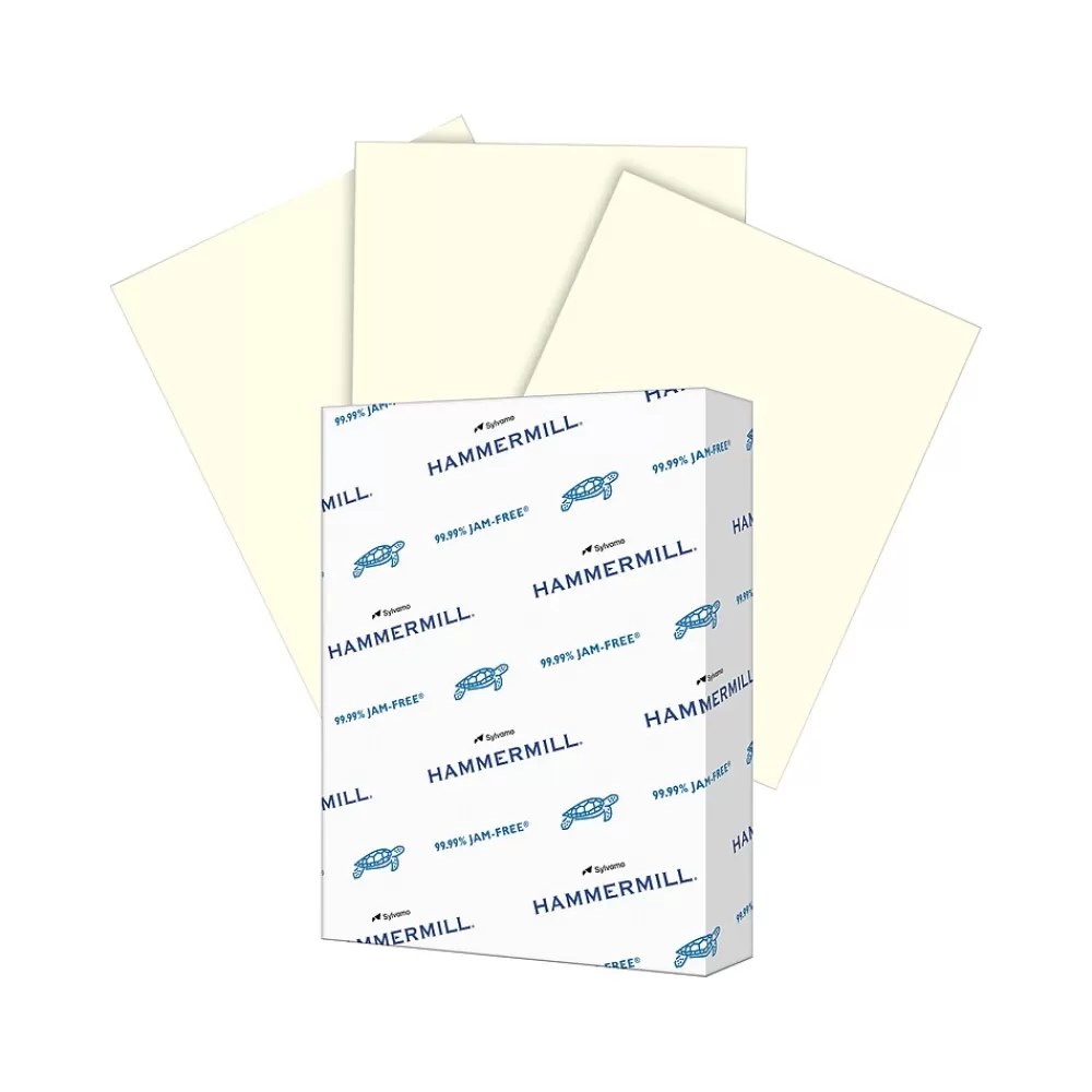 Hammermill 8.5" x 11" Multipurpose Paper, 65 lbs., Cream, 250 Sheets/Ream, 2 Reams/Pack (400540) Shop