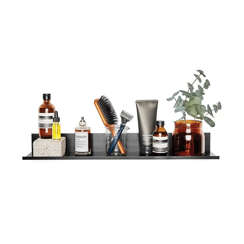 Hangman No-Stud Single Aluminum Floating Shelf, 24-In., Black Powder Coat (HANL24B) Best Sale