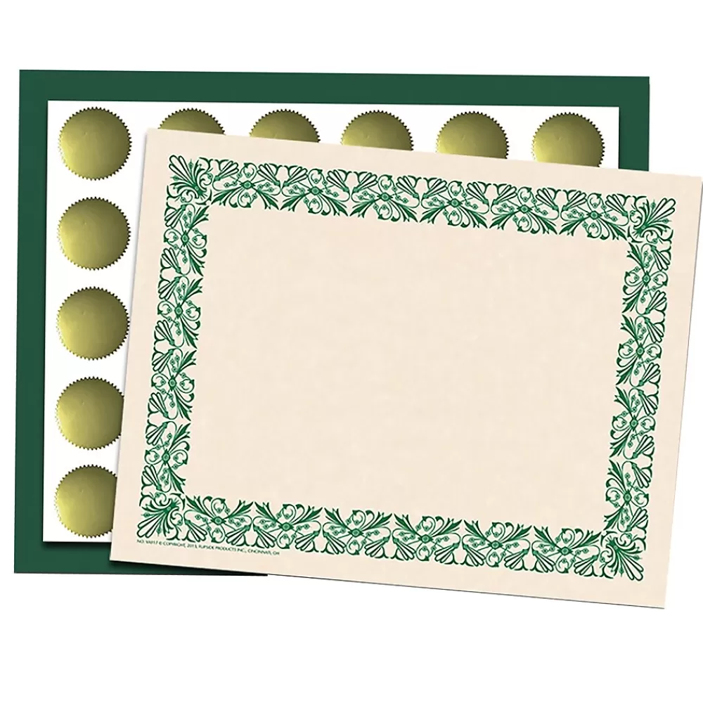 Hayes Art Deco Certificate Set, 9" x 12", Green, 110/Set (H-VA436) Clearance