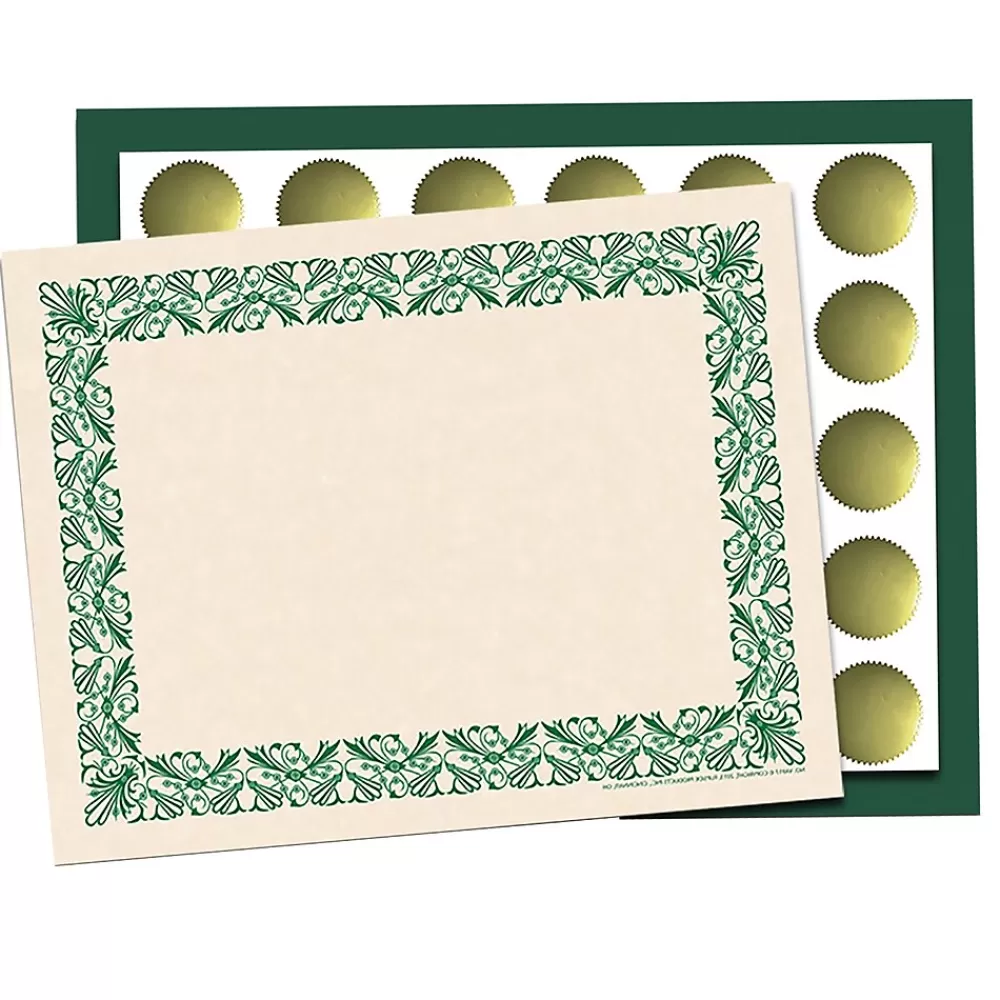 Hayes Art Deco Certificate Set, 9" x 12", Green, 110/Set (H-VA436) Clearance