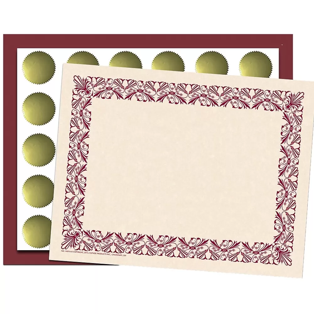 Hayes Art Deco Certificate Set, 9" x 12", Maroon, 110/Set (H-VA439) Best Sale