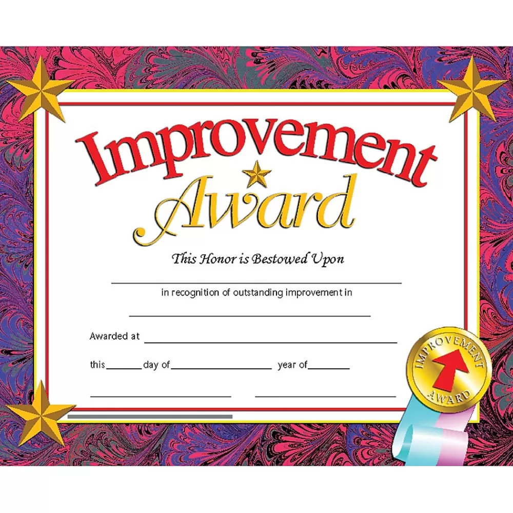 Hayes Publishing Improvement Award Certificate, 30 Per Pack, 3 Packs (H-VA688-3) Shop