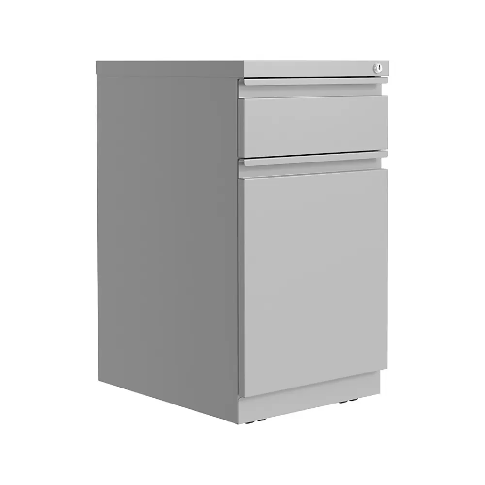 Hirsh 2-Drawer Mobile Vertical File Cabinet, Letter Size, Lockable, 27.75"H x 15"W x 19.88"D, Arctic Silver (25034) Best Sale