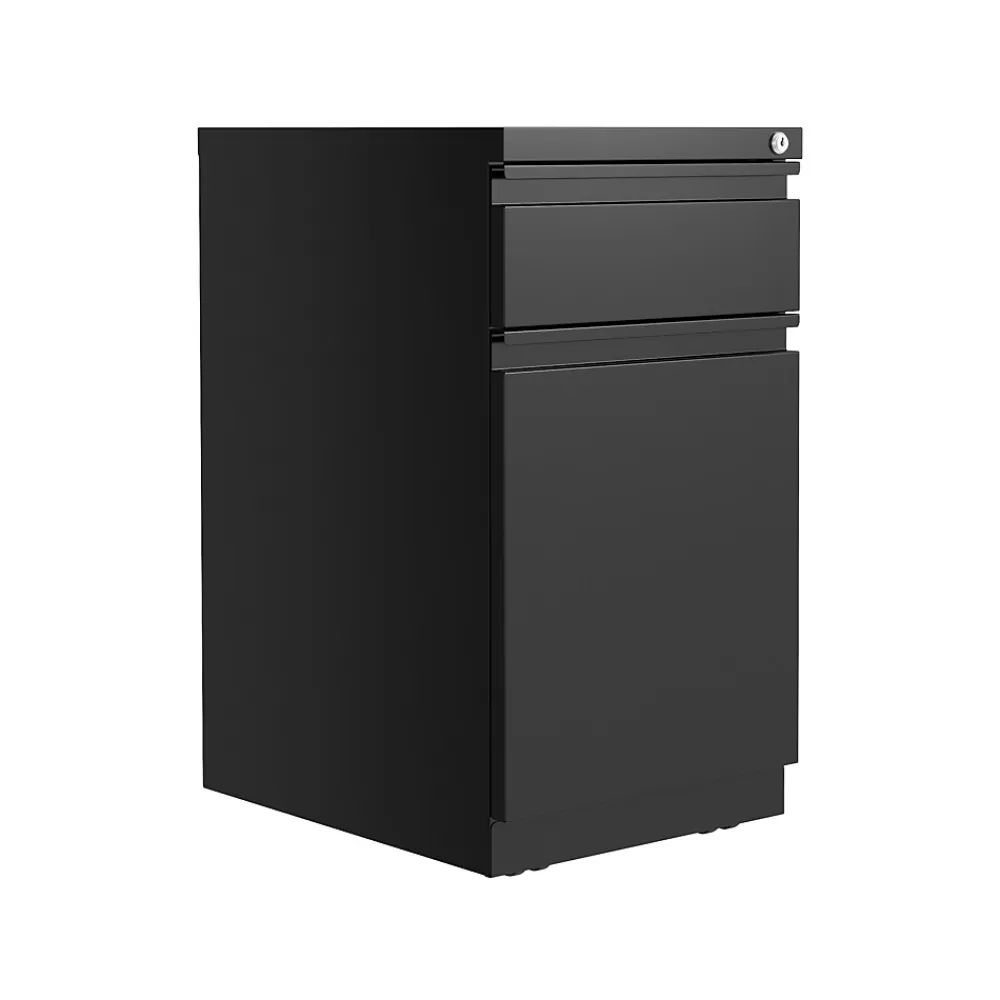 Hirsh 2-Drawer Mobile Vertical File Cabinet, Letter Size, Lockable, 27.75"H x 15"W x 19.88"D, Black (25032) Online