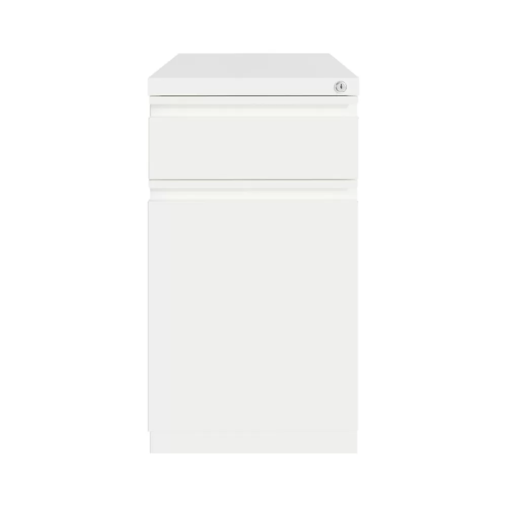 Hirsh 2-Drawer Mobile Vertical File Cabinet, Letter Size, Lockable, 27.75"H x 15"W x 19.88"D, White (25033) Outlet