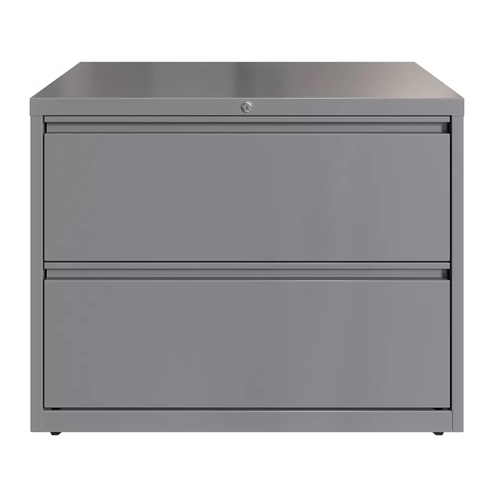 Hirsh HL10000 Series 2-Drawer Lateral File Cabinet, Locking, Letter/Legal, Arctic Silver, 36" (23744) Hot