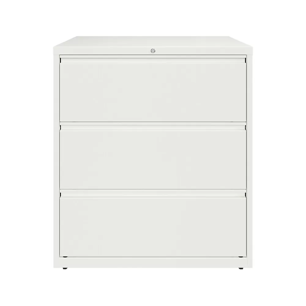 Hirsh HL10000 Series 3-Drawer Lateral File Cabinet, Locking, Letter/Legal, White, 36" (23701) Online