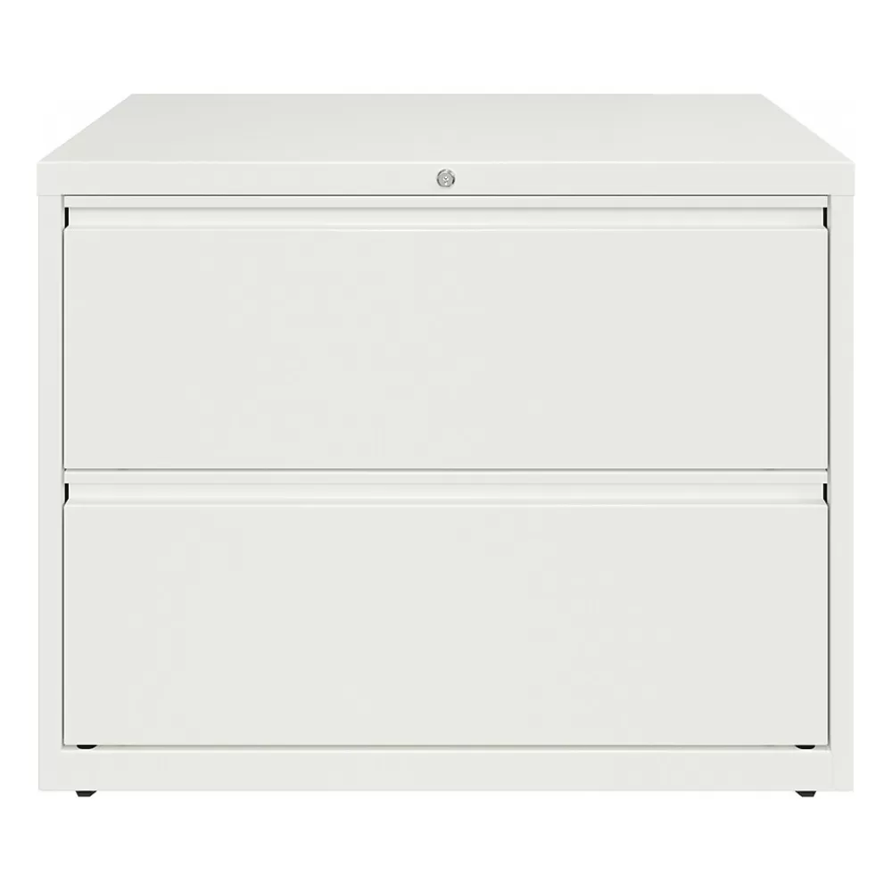 Hirsh HL10000 Series 2-Drawer Lateral File Cabinet, Locking, Letter/Legal, White, 36" (23700) Fashion
