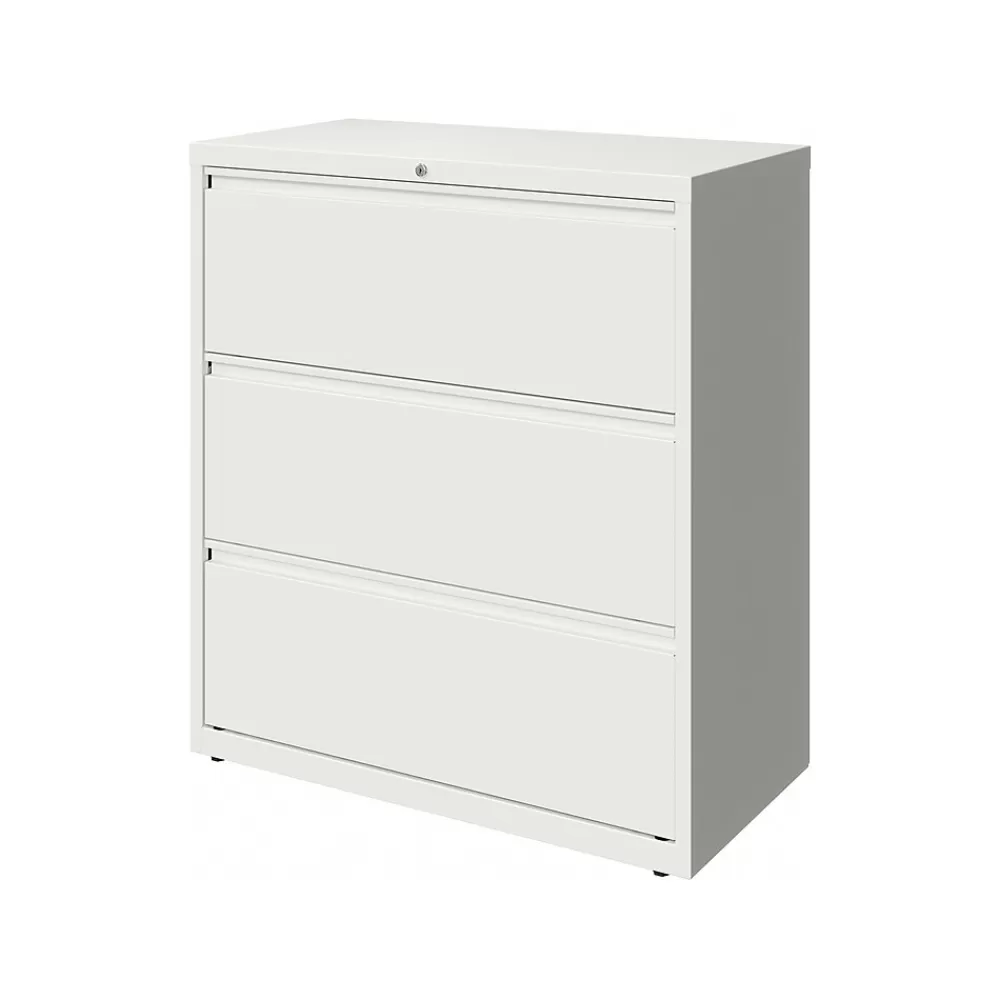 Hirsh HL10000 Series 3-Drawer Lateral File Cabinet, Locking, Letter/Legal, White, 36" (23701) Online